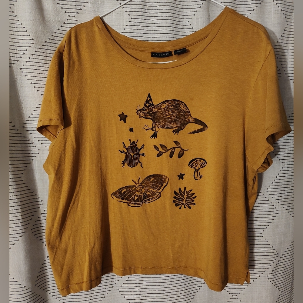 Tahari Summer Finds Mustard Yellow Tee